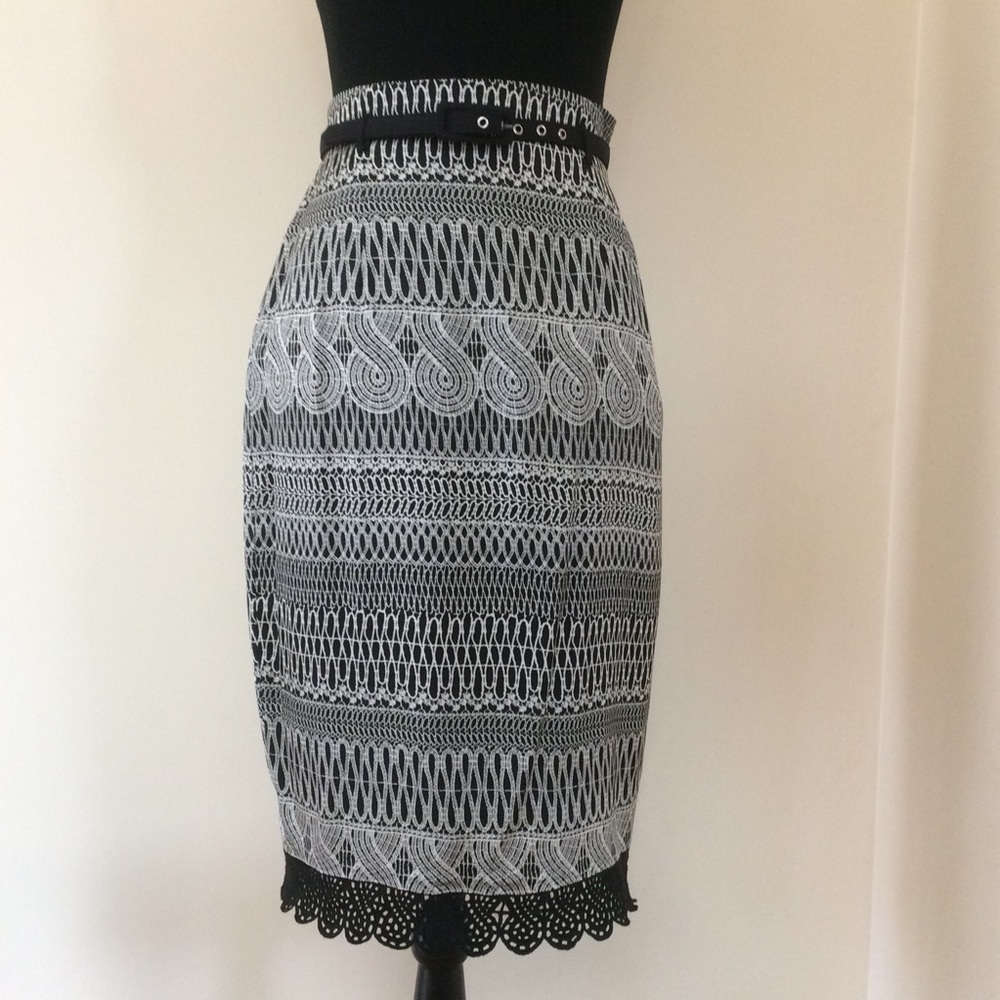 SOLD Catherine Malandrino Silk Pencil Skirt Sz 4